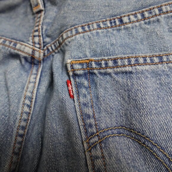 Vintage Levi's 505 Regular Fit Pants Men's 34X32 Blue Denim Straight Workwear - Picture 11 of 13